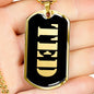 Ted v2 - 18k Gold Finished Luxury Dog Tag Necklace