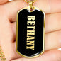 Bethany v02 - 18k Gold Finished Luxury Dog Tag Necklace