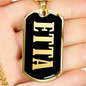 Etta v02 - 18k Gold Finished Luxury Dog Tag Necklace