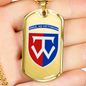 58th Motorized Infantry Brigade (Ukraine) - 18k Gold Finished Luxury Dog Tag Necklace