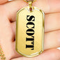 Scott - 18k Gold Finished Luxury Dog Tag Necklace