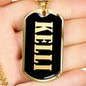 Kelli v02 - 18k Gold Finished Luxury Dog Tag Necklace