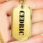 Cedric - 18k Gold Finished Luxury Dog Tag Necklace
