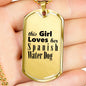 Spanish Water Dog - 18k Gold Finished Luxury Dog Tag Necklace