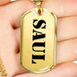 Saul - 18k Gold Finished Luxury Dog Tag Necklace