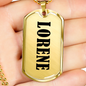 Lorene v01 - 18k Gold Finished Luxury Dog Tag Necklace