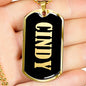 Cindy v02 - 18k Gold Finished Luxury Dog Tag Necklace