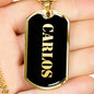 Carlos v2 - 18k Gold Finished Luxury Dog Tag Necklace