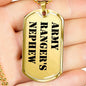 Army Ranger's Nephew - 18k Gold Finished Luxury Dog Tag Necklace