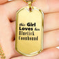 Bluetick Coonhound - 18k Gold Finished Luxury Dog Tag Necklace