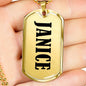 Janice v01 - 18k Gold Finished Luxury Dog Tag Necklace