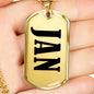 Jan v01 - 18k Gold Finished Luxury Dog Tag Necklace