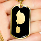 Mama Hedgehog With 1 Hoglet v2 - 18k Gold Finished Luxury Dog Tag Necklace