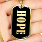 Hope v02 - 18k Gold Finished Luxury Dog Tag Necklace