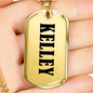 Kelley v01 - 18k Gold Finished Luxury Dog Tag Necklace