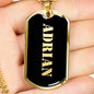 Adrian v2 - 18k Gold Finished Luxury Dog Tag Necklace