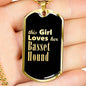 Basset Hound v2 - 18k Gold Finished Luxury Dog Tag Necklace
