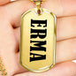 Erma v01 - 18k Gold Finished Luxury Dog Tag Necklace