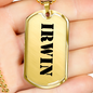 Irwin - 18k Gold Finished Luxury Dog Tag Necklace