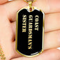 Coast Guardsman's Sister v2 - 18k Gold Finished Luxury Dog Tag Necklace