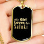 Saluki v2 - 18k Gold Finished Luxury Dog Tag Necklace
