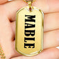 Mable v01 - 18k Gold Finished Luxury Dog Tag Necklace