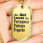 Portuguese Podengo Pequeno - 18k Gold Finished Luxury Dog Tag Necklace