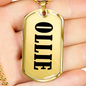 Ollie v01 - 18k Gold Finished Luxury Dog Tag Necklace