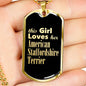 American Staffordshire Terrier v2 - 18k Gold Finished Luxury Dog Tag Necklace
