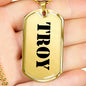 Troy - 18k Gold Finished Luxury Dog Tag Necklace
