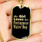 Portuguese Water Dog v2 - 18k Gold Finished Luxury Dog Tag Necklace