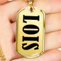Lois v01 - 18k Gold Finished Luxury Dog Tag Necklace