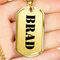Brad - 18k Gold Finished Luxury Dog Tag Necklace