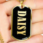 Daisy v02 - 18k Gold Finished Luxury Dog Tag Necklace