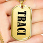 Traci v01 - 18k Gold Finished Luxury Dog Tag Necklace