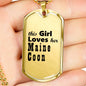 Maine Coon - 18k Gold Finished Luxury Dog Tag Necklace