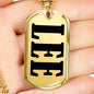 Lee v01 - 18k Gold Finished Luxury Dog Tag Necklace