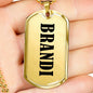 Brandi v01 - 18k Gold Finished Luxury Dog Tag Necklace