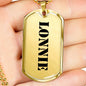 Lonnie - 18k Gold Finished Luxury Dog Tag Necklace