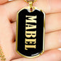 Mabel v02 - 18k Gold Finished Luxury Dog Tag Necklace