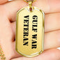 Gulf War Veteran - 18k Gold Finished Luxury Dog Tag Necklace