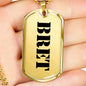 Bret - 18k Gold Finished Luxury Dog Tag Necklace