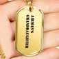 Airman's Granddaughter - 18k Gold Finished Luxury Dog Tag Necklace