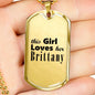 Brittany - 18k Gold Finished Luxury Dog Tag Necklace