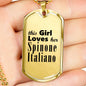 Spinone Italiano - 18k Gold Finished Luxury Dog Tag Necklace