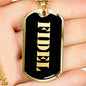 Fidel v2 - 18k Gold Finished Luxury Dog Tag Necklace