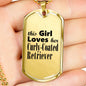 Curly-Coated Retriever - 18k Gold Finished Luxury Dog Tag Necklace