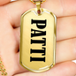 Patti v01 - 18k Gold Finished Luxury Dog Tag Necklace