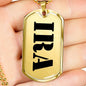 Ira - 18k Gold Finished Luxury Dog Tag Necklace