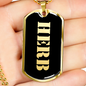 Herb v2 - 18k Gold Finished Luxury Dog Tag Necklace